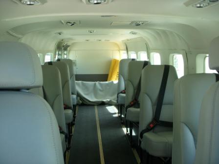 Cessna Grand Caravan interior view of seating